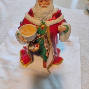 Lenox Santa Figurine with Red and Green Robe